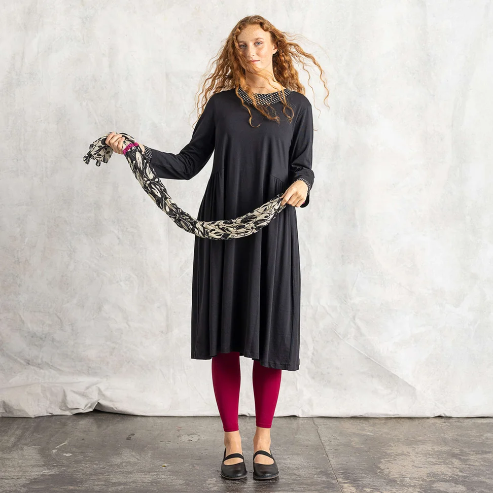 Trikotkjole «Judit» i økologisk bomull / modal - svart