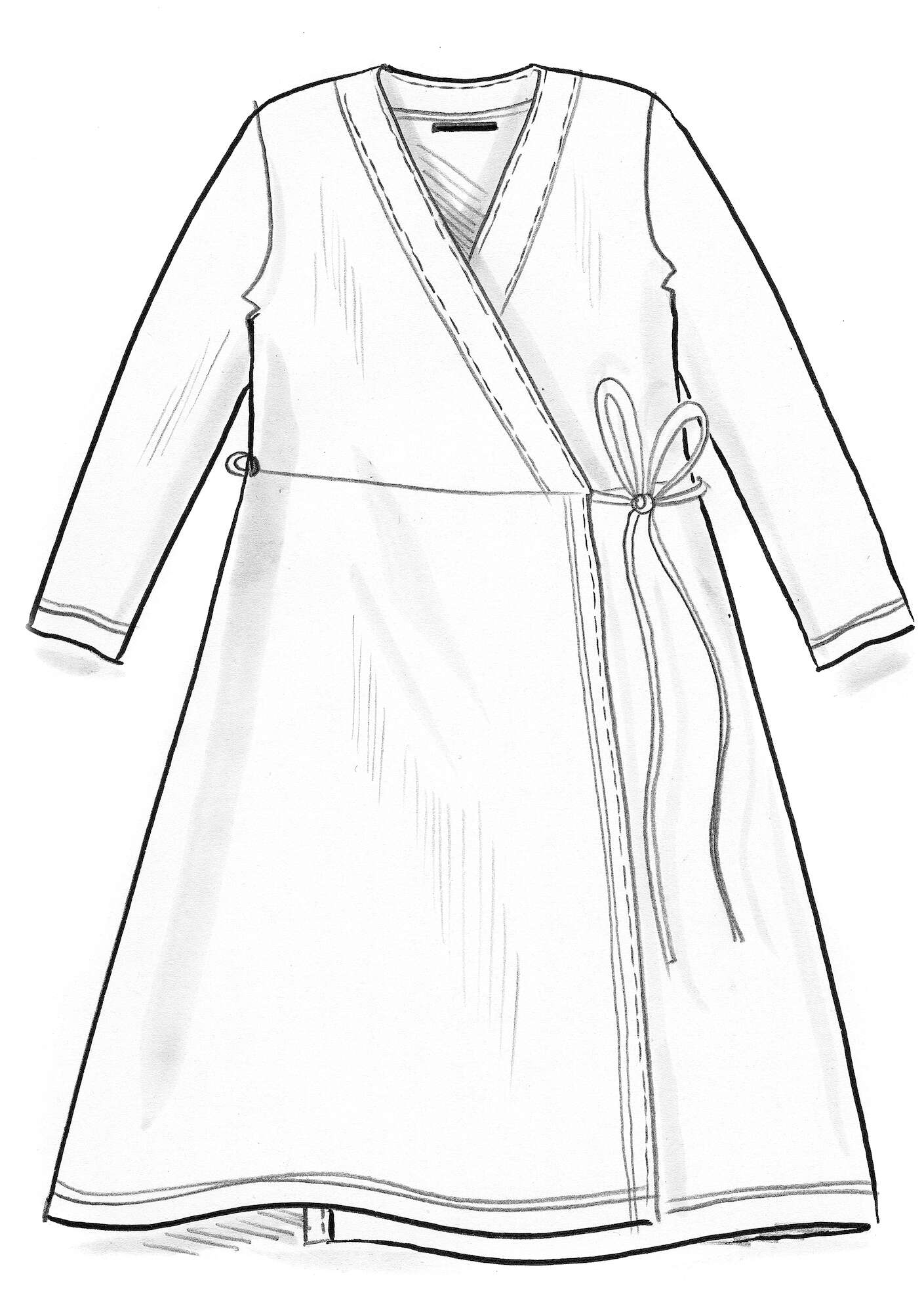 Jersey dress in organic cotton/linen