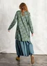 “Rut” woven viscose/linen skirt (verona green XL)