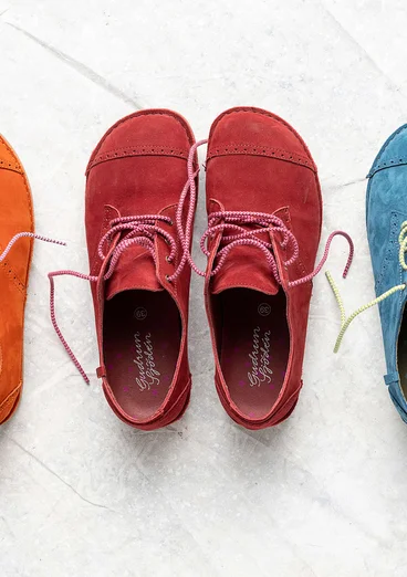 Nubuck lace-ups - lingonberry