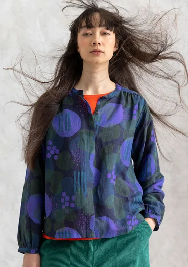 Blouse "Fizz" van linnen/modal - inkt