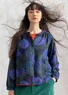 Blouse "Fizz" van linnen/modal (inkt S)
