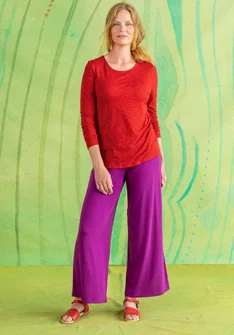Lyocell/elastane jersey trousers - petunia