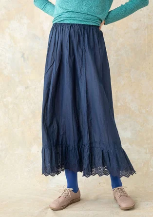 Jupon en coton biologique tissé - indigo foncé