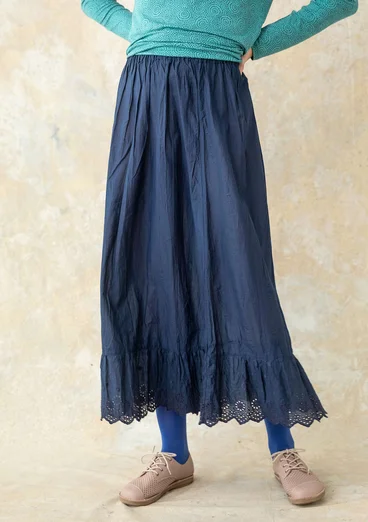 Jupon en coton biologique tissé - indigo foncé