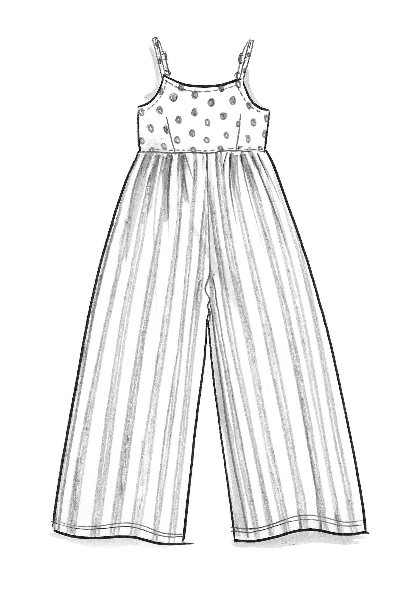 Combi-pantalon  Densu  en coton biologique/modal coquelicot