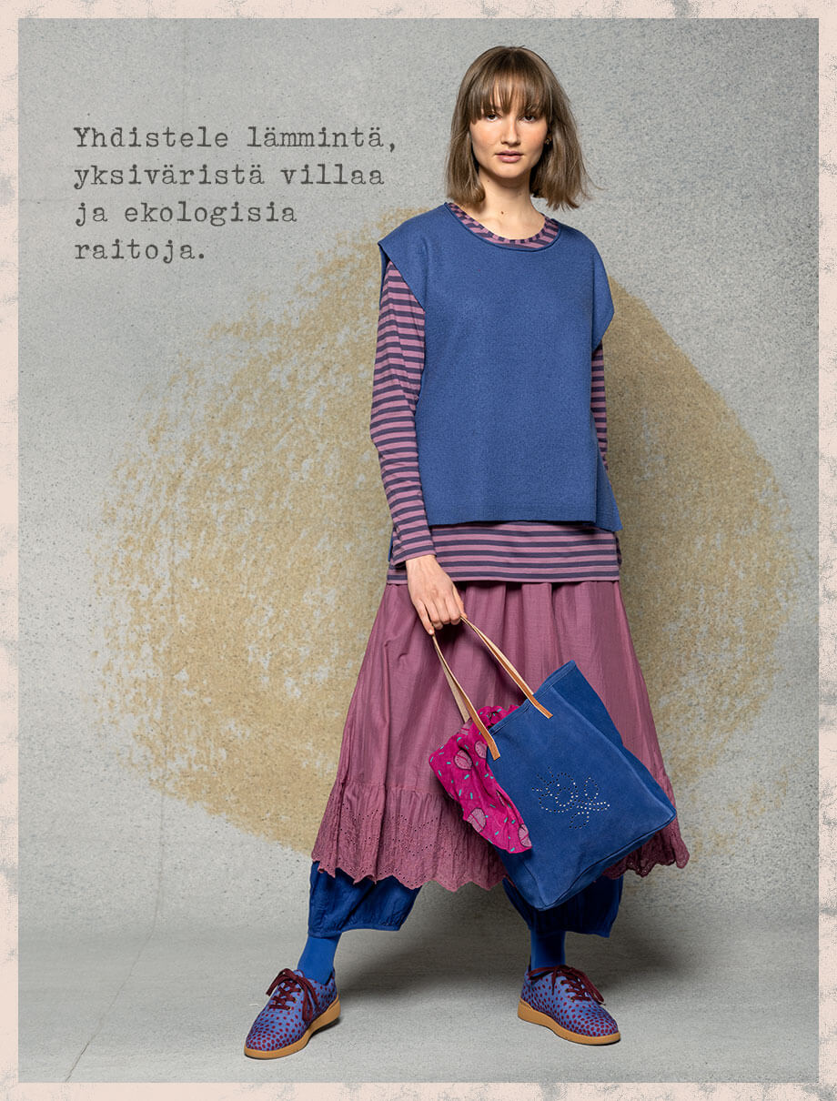 Knitted organic wool waistcoat