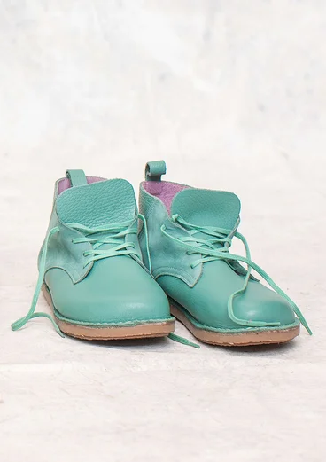 Stiefeletten aus Nubuk-/Nappaleder - wermutkraut