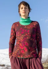 Bluse "Yura" i økologisk lyocell/elastan - aubergine