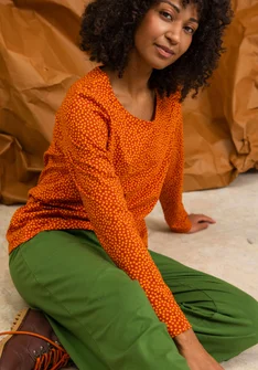 Solid-colour, organic cotton/elastane jersey yoga trousers - grass green