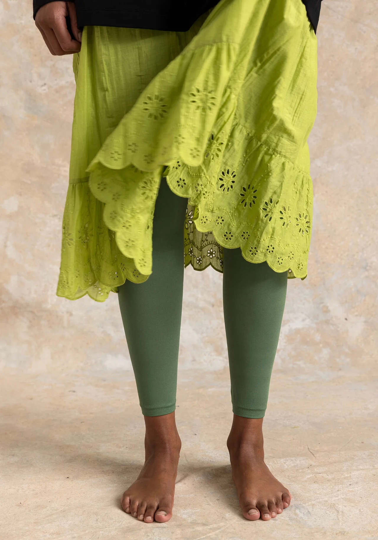 Woven organic cotton underskirt - kiwi