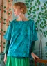 Bluse „Transparens“ aus Öko-Baumwolle/Seide (türkis XS)