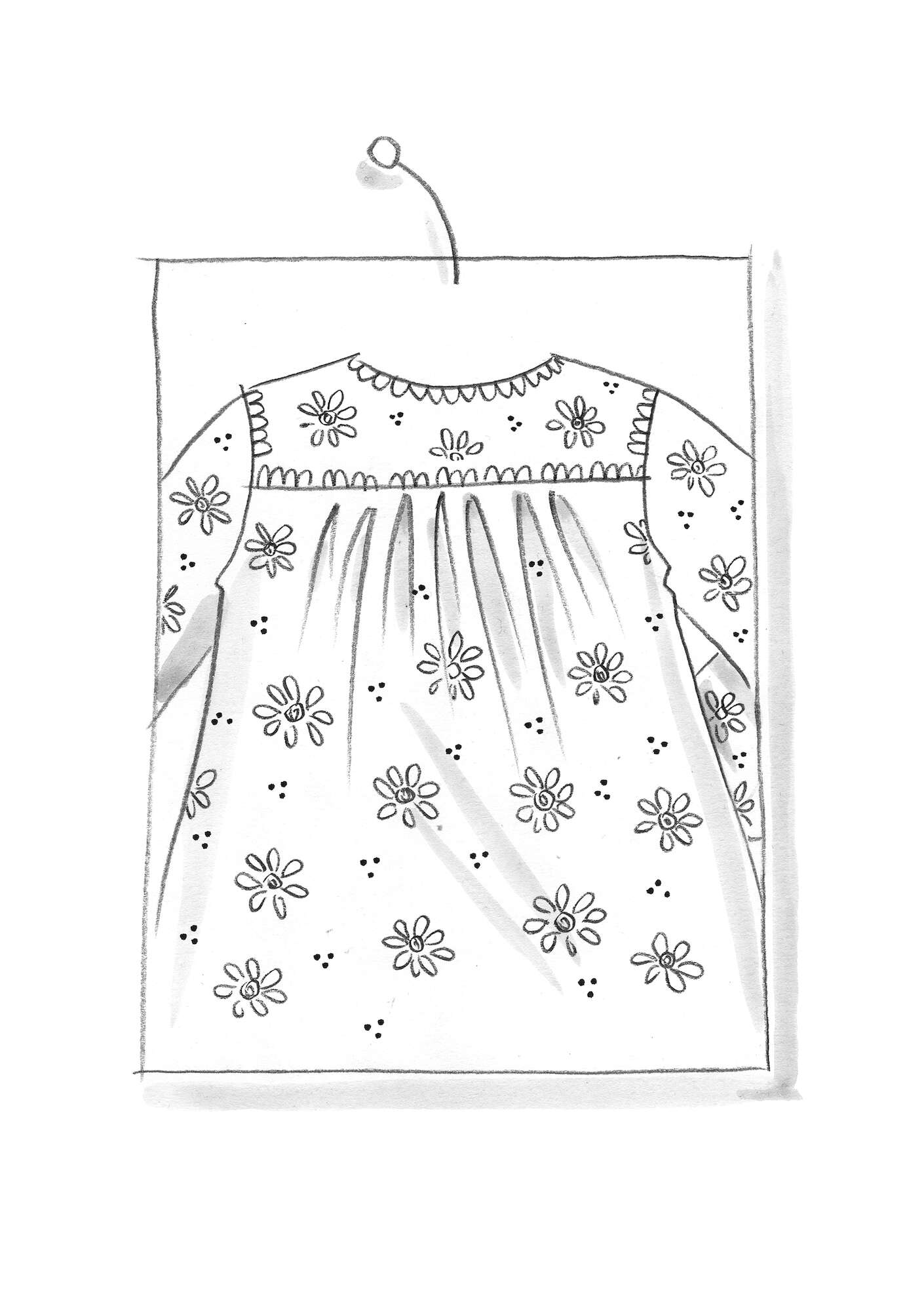 “Ester” woven blouse in linen malachite/patterned