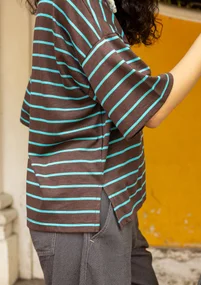 “Elise” organic cotton/modal top - dark earth