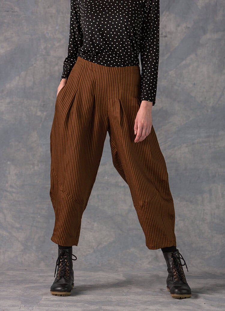 Woven linen/lyocell trousers