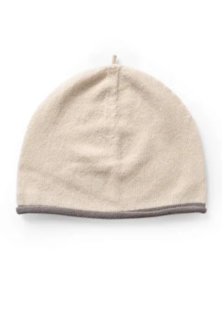 Bonnet "Rainbow" en coton, laine, ou coton/laine  - écru, non teint
