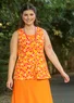Débardeur "Bip" en jersey de coton biologique (jaune soleil/motif S)