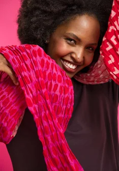 “Sally” organic cotton scarf - amaryllis