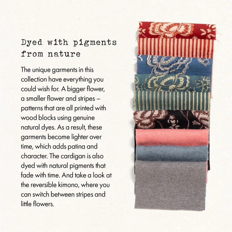 Fabric snippets of various colours from Gudrun Sjödén.