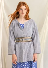 Striped organic cotton tunic - ink blue