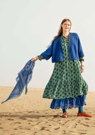 “Gjusta” woven organic cotton dress - elm green
