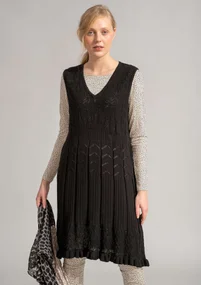 Strickkleid „Raya“ aus Bio-Baumwolle - schwarz