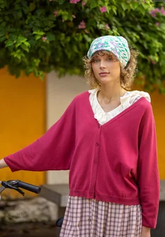 Gilet "Pauline" en coton biologique/recyclé - figue