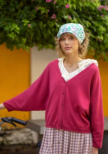 Gilet "Pauline" en coton biologique/recyclé - figue