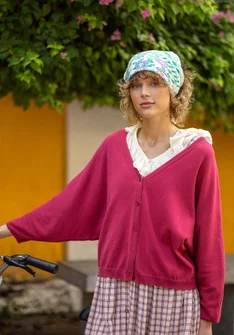 Gilet "Pauline" en coton biologique/recyclé - figue