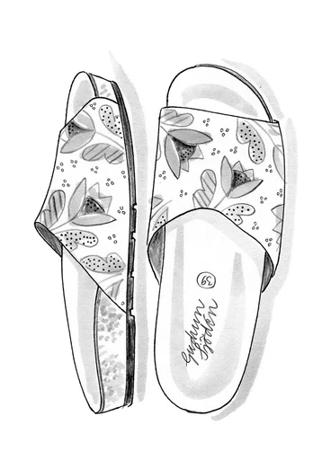 Sandalen "Botswana" met kurken zool - mandarijn