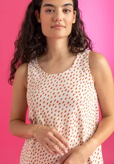 “Singö” jersey tank top in organic cotton/modal - chilli