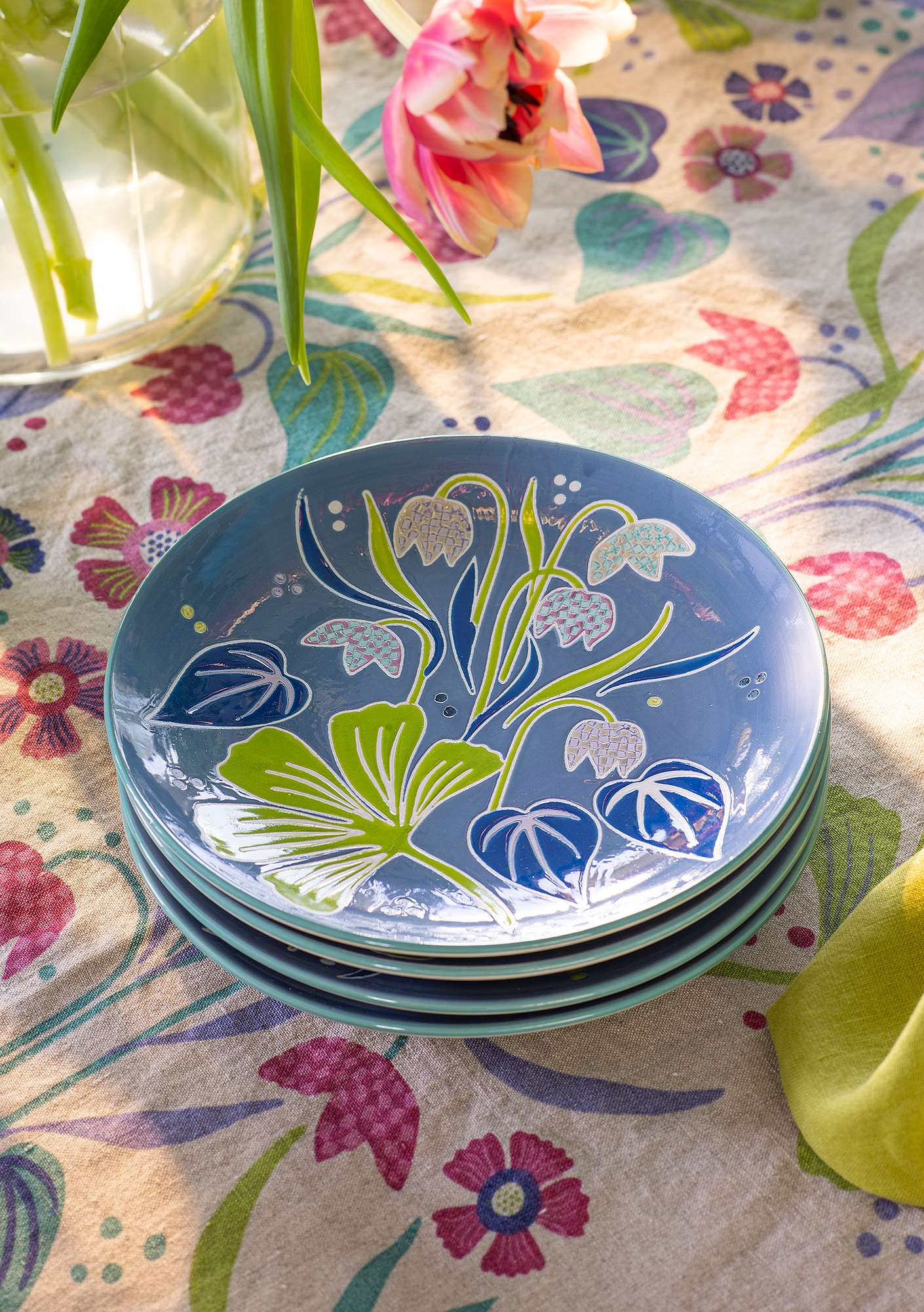 “Ängslilja” ceramic plate lavender thumbnail