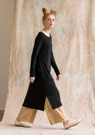 Tricot jurk "Ada" van lyocell/elastaan - zwart