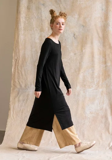 Tricot jurk "Ada" van lyocell/elastaan - zwart