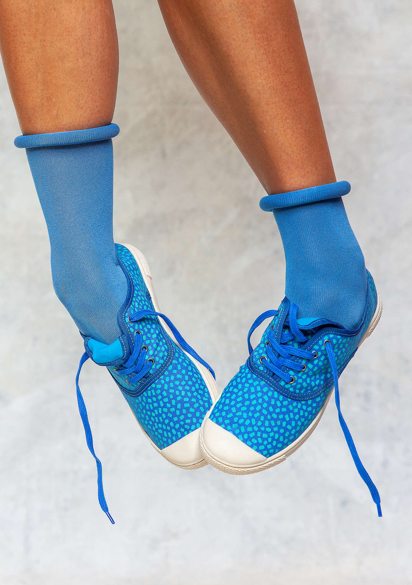 “Tilde” cotton canvas sneakers sky blue