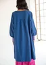 Robe "Benedita" en coton biologique tissé (bleu porcelaine XS)