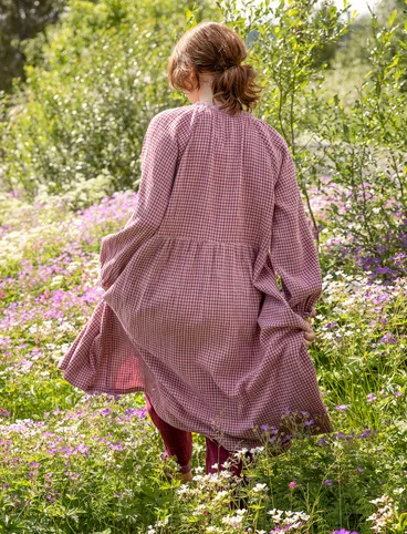 Geweven jurk "Ottilia" van biologisch katoen - syren