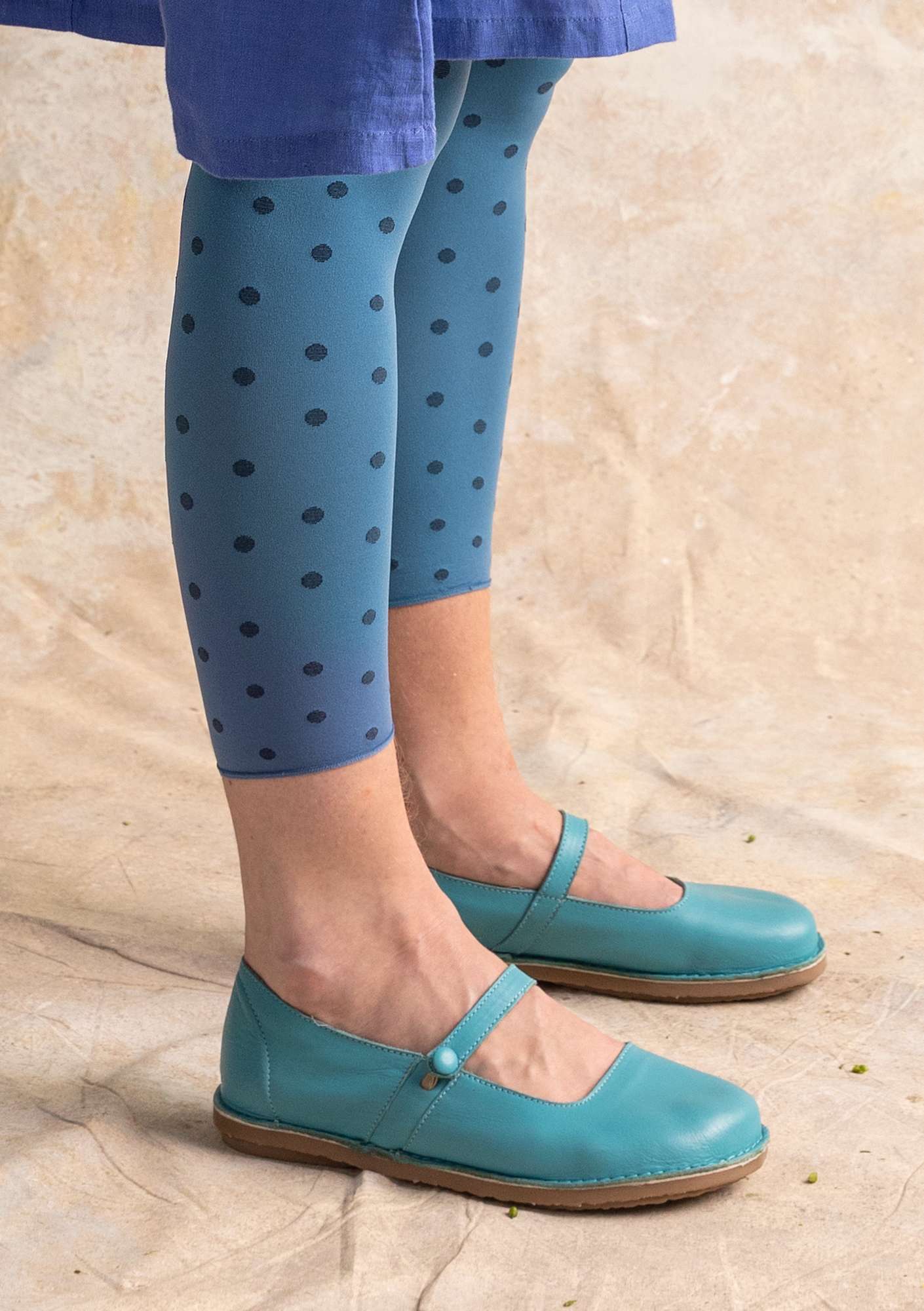 Strap shoe in nappa leather turquoise thumbnail