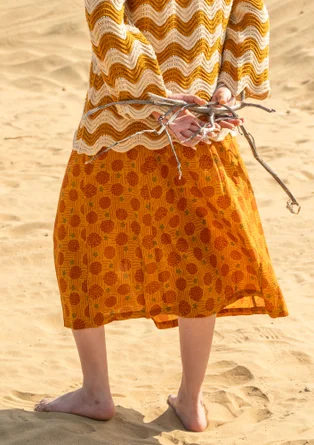 “Gjusta” woven organic cotton skirt - mustard