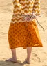 “Gjusta” woven organic cotton skirt (mustard XL)