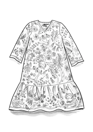 Jerseykjole "Yura" i økologisk lyocell/elastan - aubergine