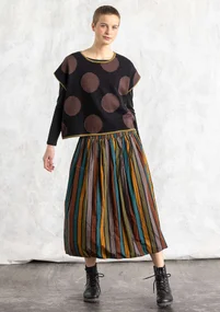 Strickpullunder „Rut“ aus Bio-/Recycling-Baumwolle - schwarz-punkte
