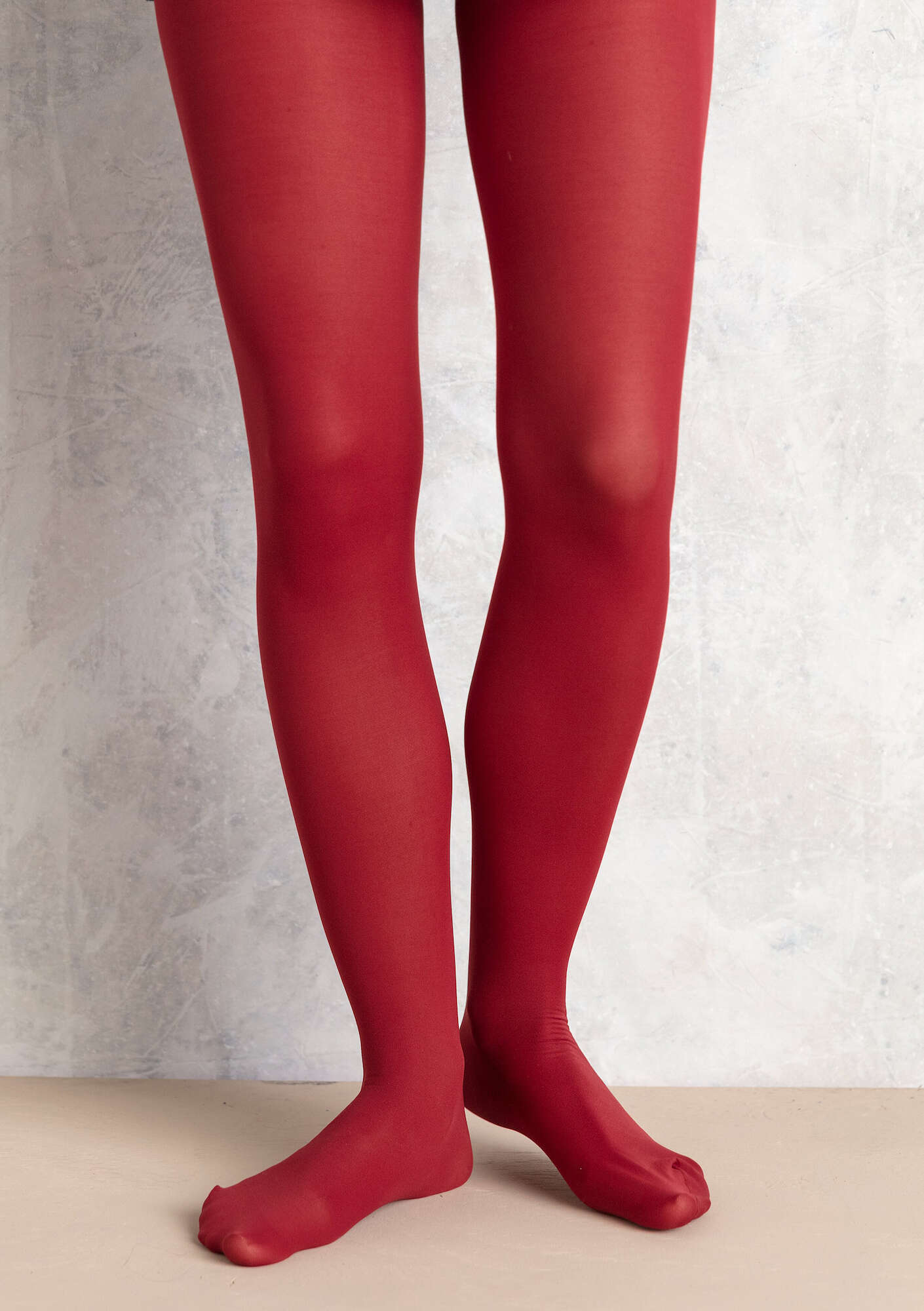Solid-colour tights agate red