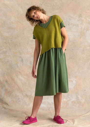 Strickpullunder aus Bio-/Recycling-Baumwolle - grünpfeffer