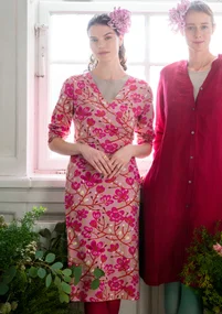 Trikotkleid „Magnolia“ aus Öko-Baumwolle/Modal - cerise