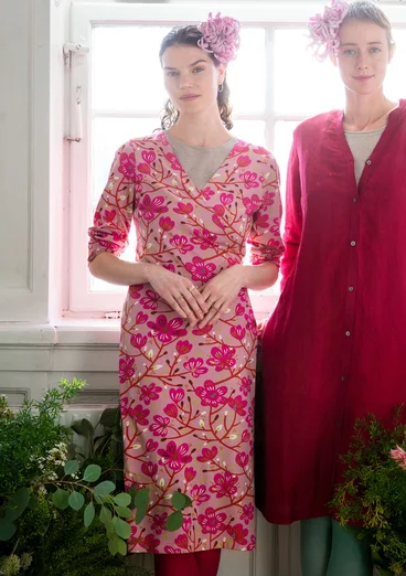 Trikotkleid „Magnolia“ aus Öko-Baumwolle/Modal - cerise
