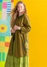 Kleid „Web“ aus Öko-Baumwolle  (dunkelolive S)