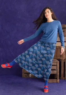 “Flora” lyocell/elastane jersey skirt - indigo blue
