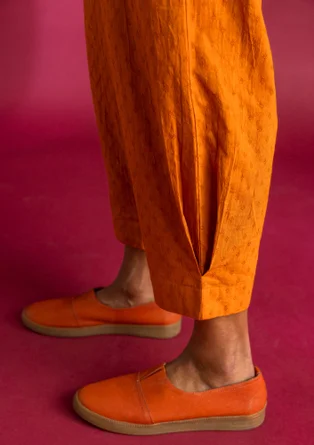 Woven pants in organic cotton dobby1 - henna