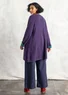Lambswool blend coatigan (blackberry/melange XXL)